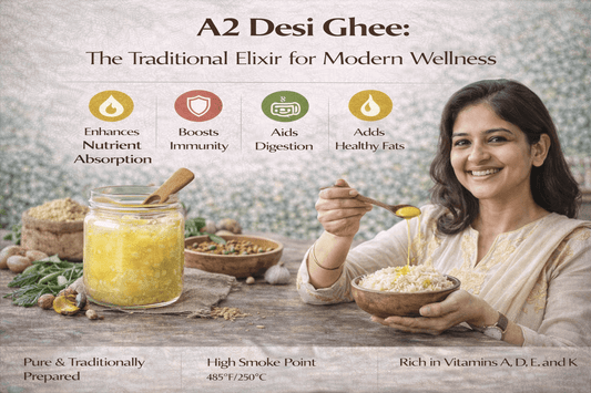 Traditional A2 desi ghee prepared using bilona method