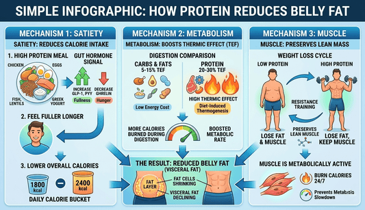 How Protein Helps in Belly Fat Loss (Backed by Science) - Wellness Grain