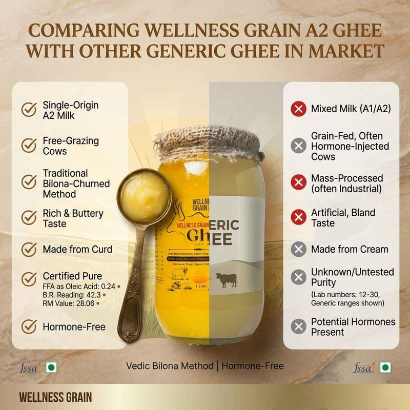 Pure A2 Gir Cow Bilona Ghee & A2 Buffalo Ghee - Combo
