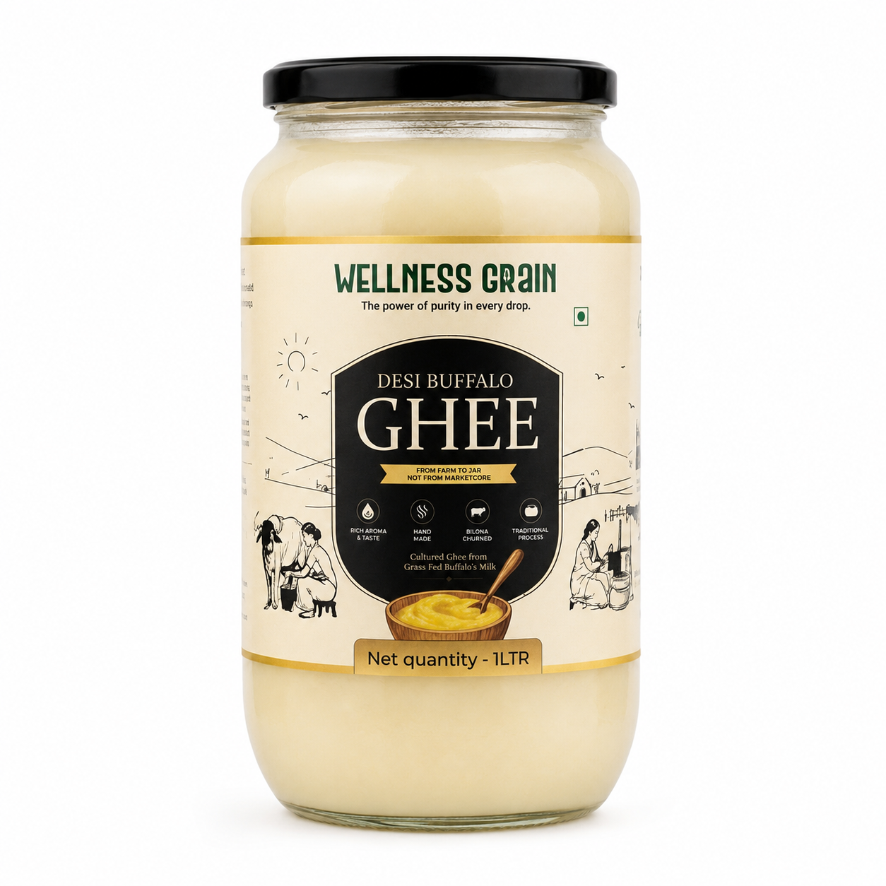 A2 Desi Buffalo Ghee (Buy 1 L get 1 L FREE)