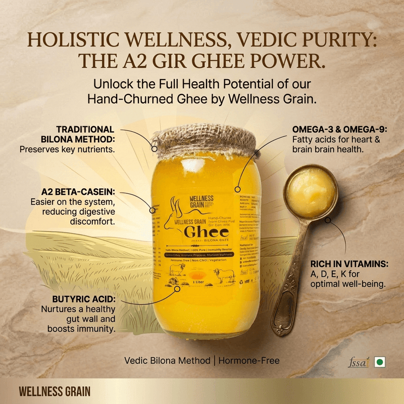 A2 Gir Cow Bilona Ghee Fresh Batch | Lab Tested