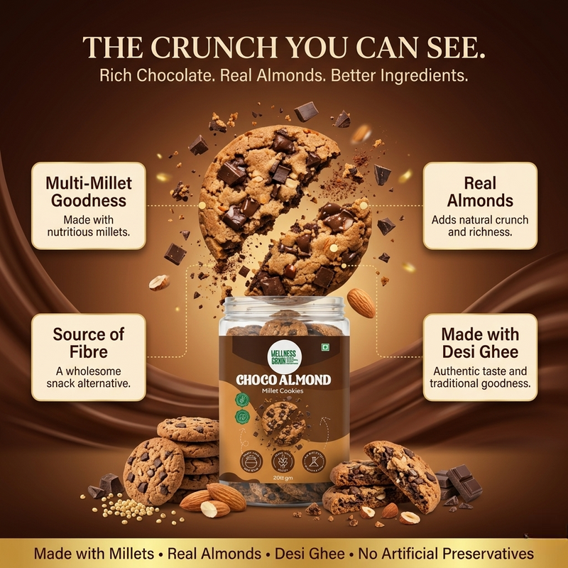 A2 Desi Ghee & Ghee-Baked Choco Almond Cookies - Golden Bake Bundle