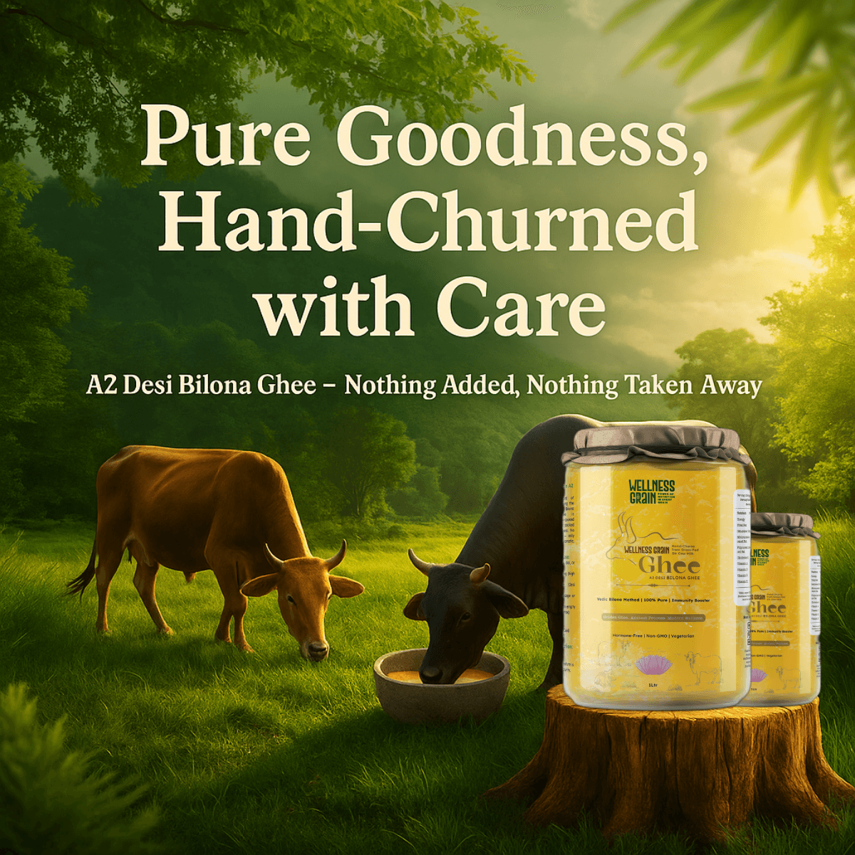 A2 desi ghee used in everyday Indian cooking and meals