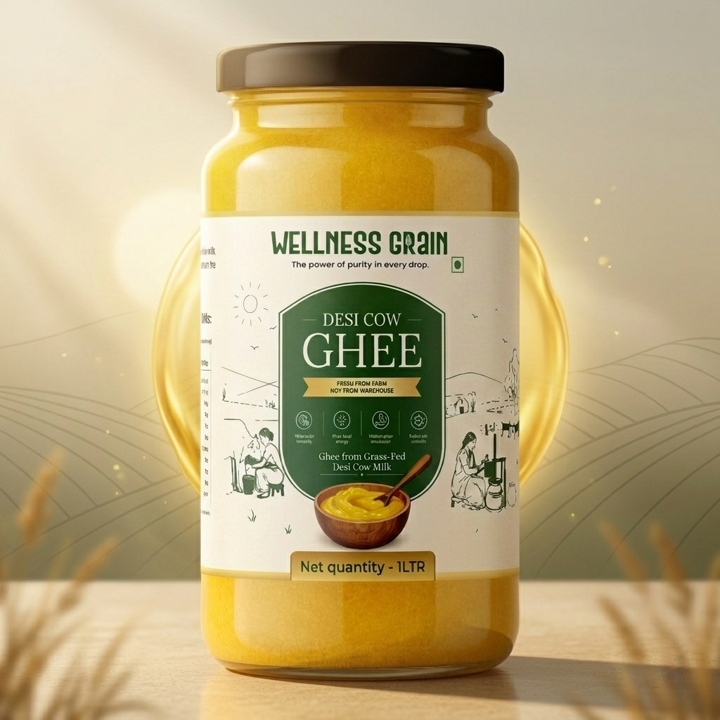 A2 Gir Cow Desi Ghee (Buy 1 Litre Get 1 Litre Free )