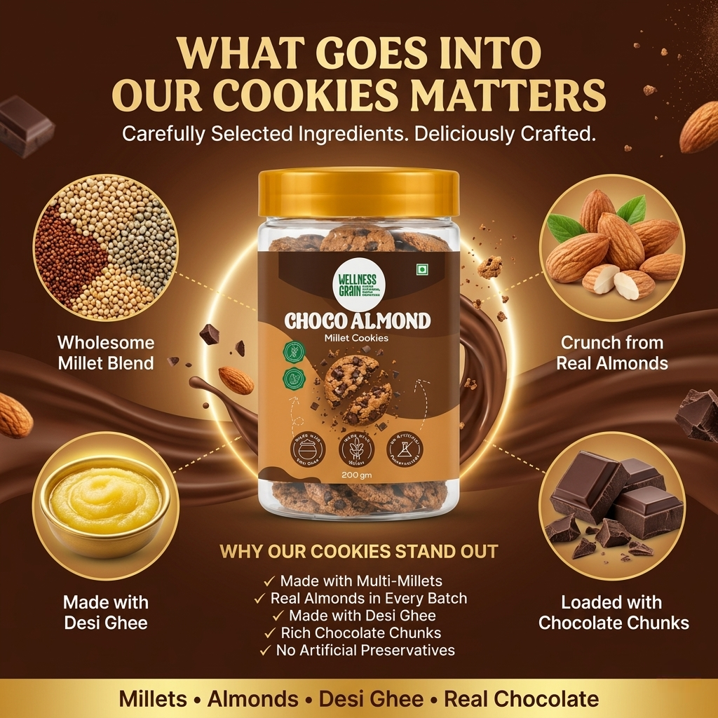 A2 Desi Ghee & Ghee-Baked Choco Almond Cookies - Golden Bake Bundle