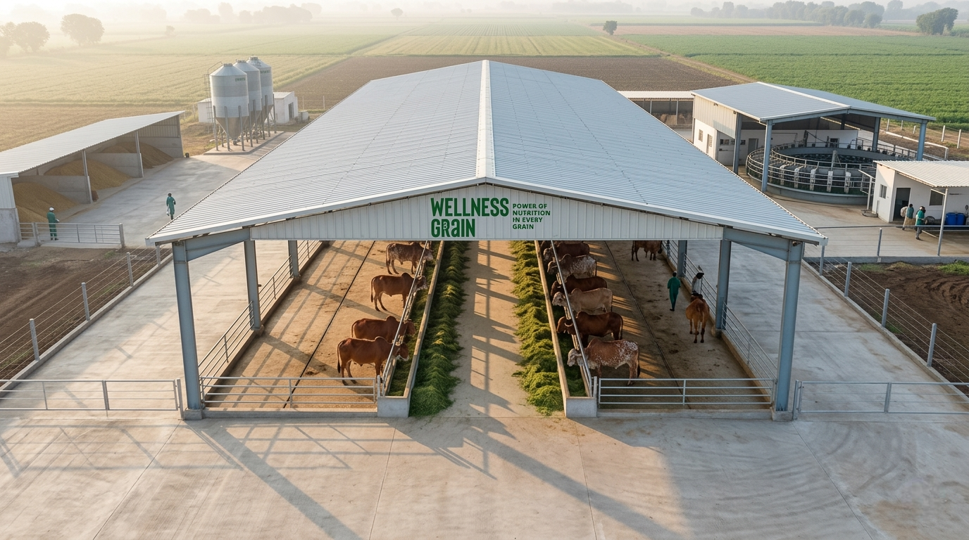 Load video: Inside Wellness Grain Gir cow dairy farm and traditional bilona method used to make A2 ghee.