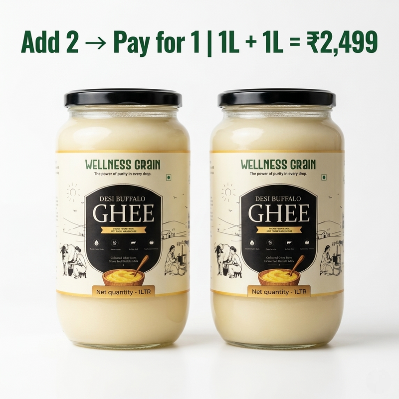 A2 Desi Buffalo Ghee (Buy 1 L get 1 L FREE)