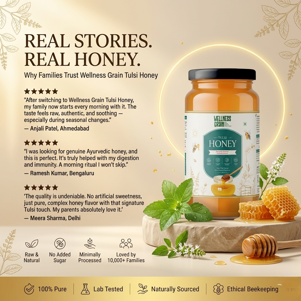 Raw Tulsi Honey – Mono-floral, Unfiltered & Cold-Extracted