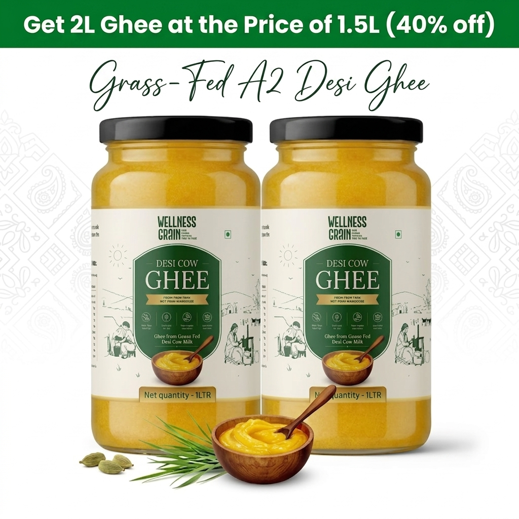 A2 Gir Cow Desi Ghee (2L Family Pack) | Pay for 1.5L, Get 2L