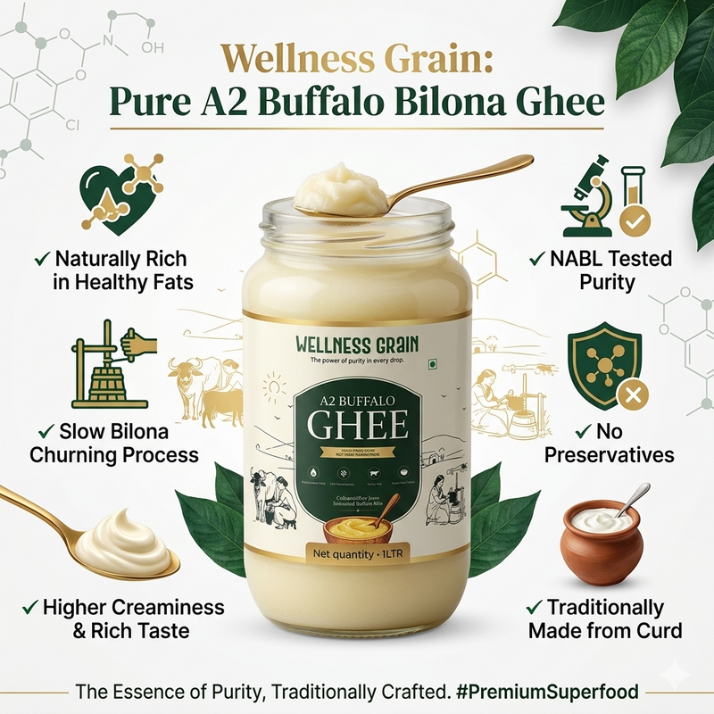 Pure A2 Gir Cow Bilona Ghee & A2 Buffalo Ghee - Combo
