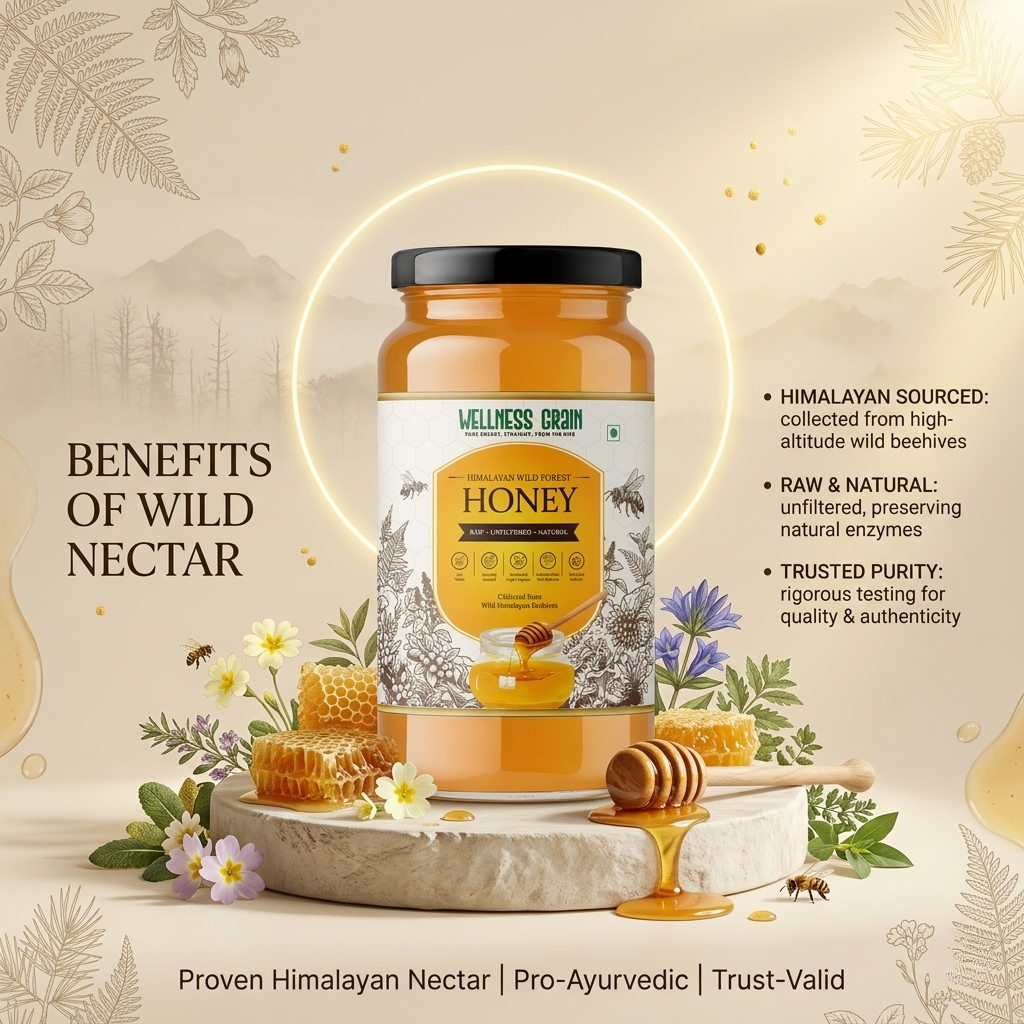 Raw Wild Forest Honey – Dark, Multiflora & Sustainably Harvested - Wellness Grain