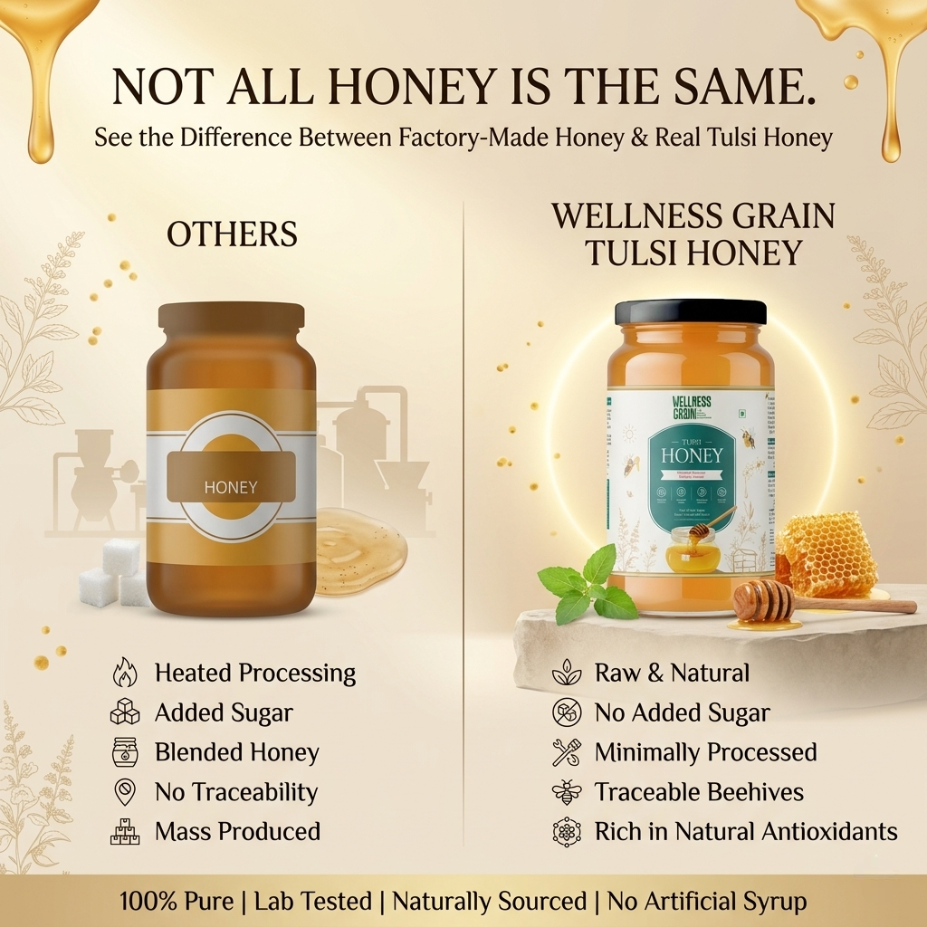 Raw Tulsi Honey – Mono-floral, Unfiltered & Cold-Extracted