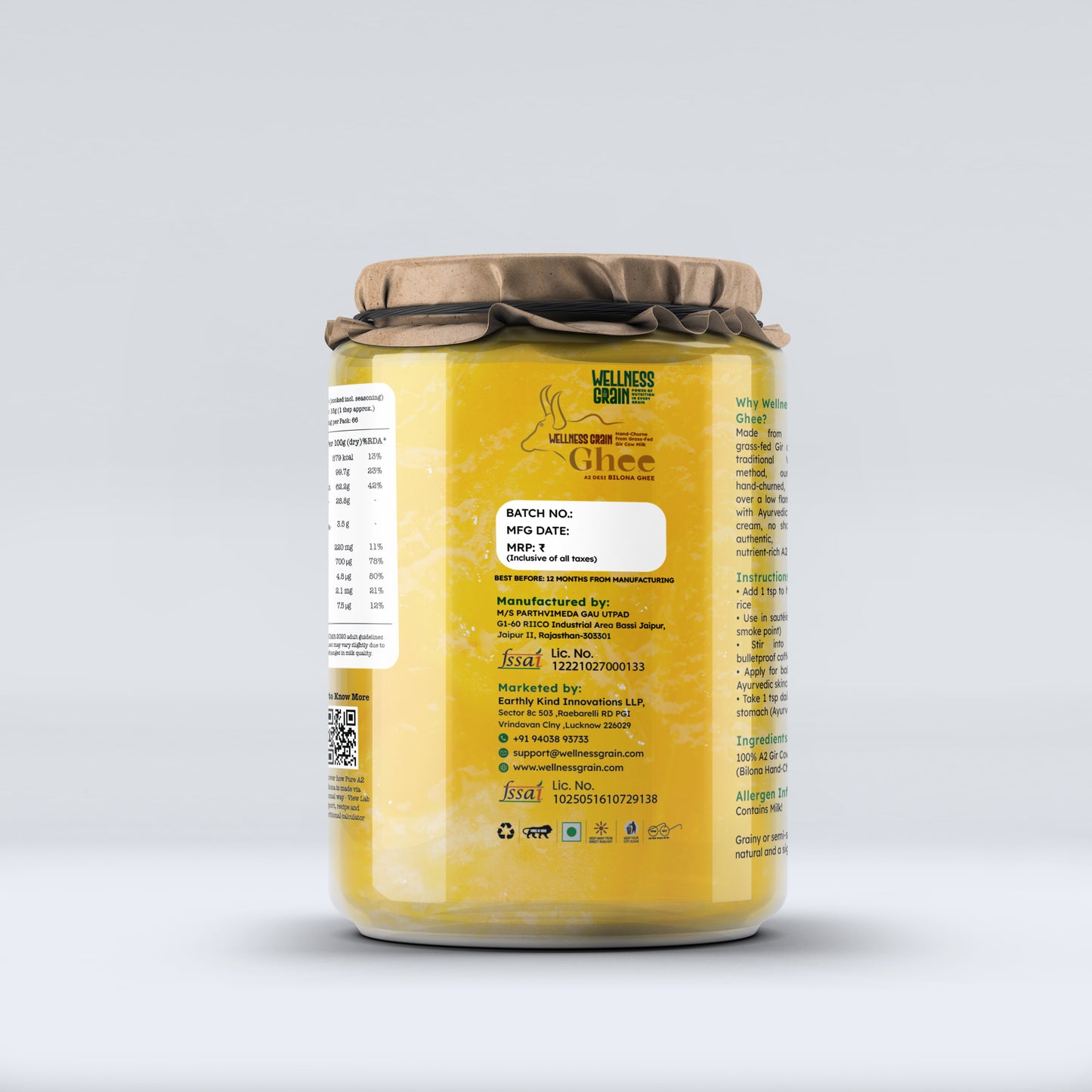 Pure A2 Desi Ghee – Bilona Method | Gir Cow | Grass-Fed & Handmade