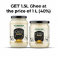 A2 Desi Buffalo Ghee (1L) + Get 500ml FREE