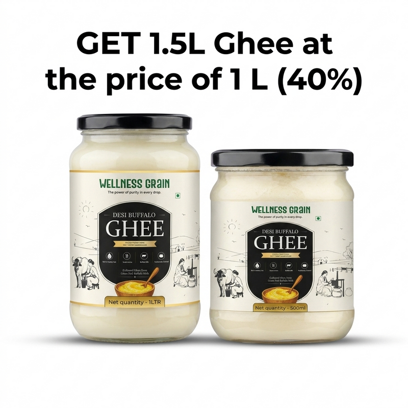 A2 Desi Buffalo Ghee (1L) + Get 500ml FREE