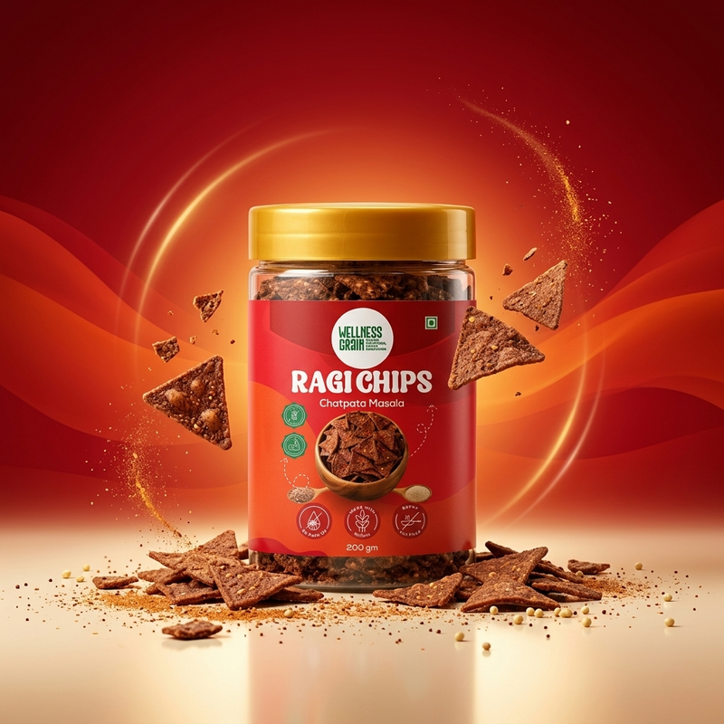 Ragi Chips – Crunchy, Zero Maida & High in Nutritents