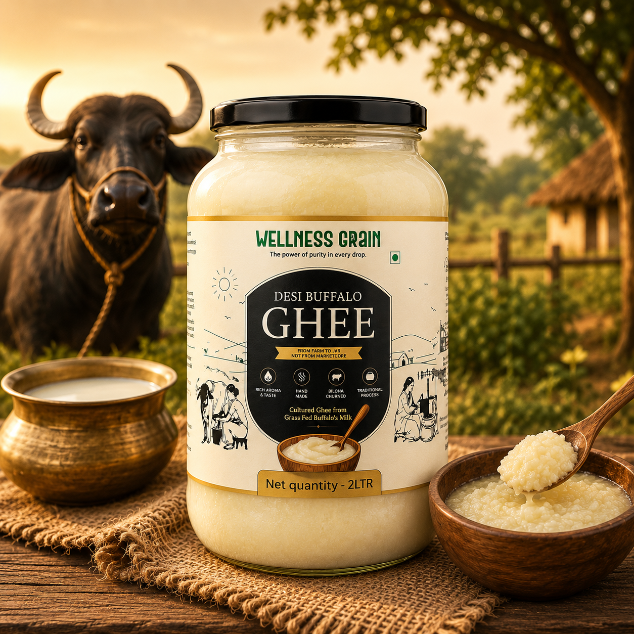 A2 Desi Buffalo Ghee (Buy 2 L get 2 L FREE)
