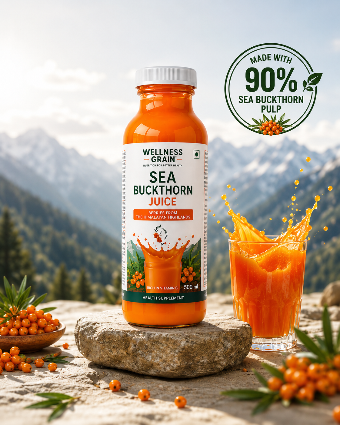 Sea Buckthorn Juice from Ladakh | Omega 3,6,7,9 & Vitamin C