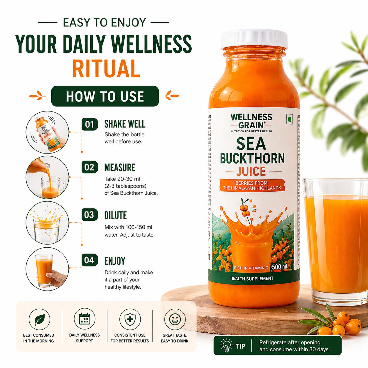 Sea Buckthorn Juice from Ladakh | Omega 3,6,7,9 & Vitamin C