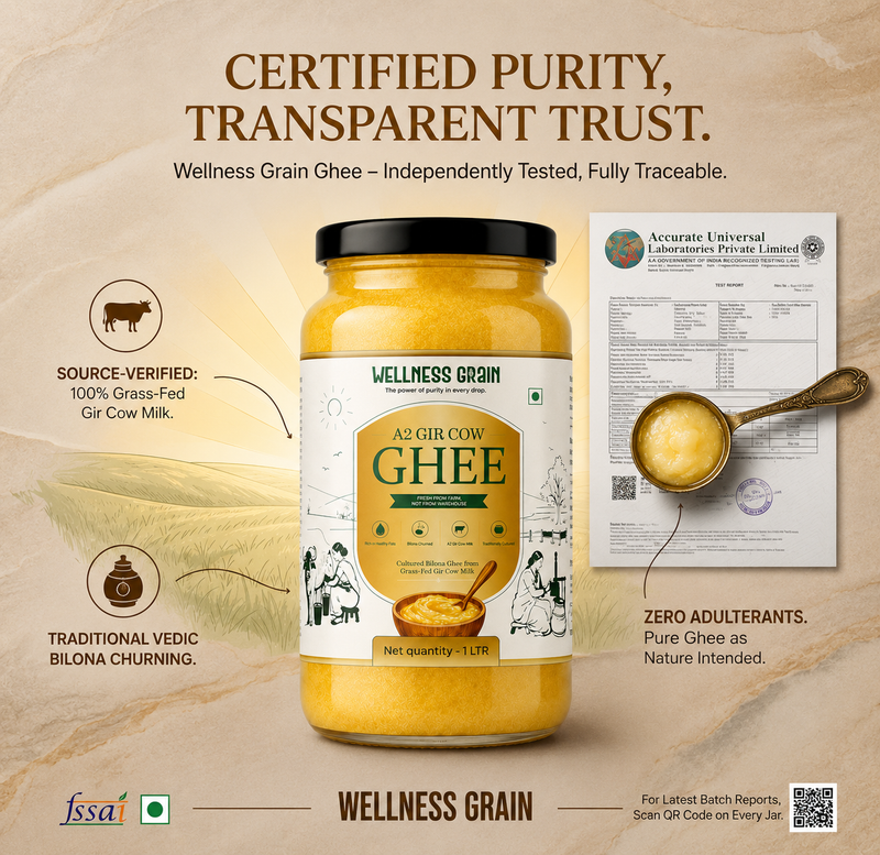 A2 Gir Cow Bilona Ghee Fresh Batch | Lab Tested | Grass Fed