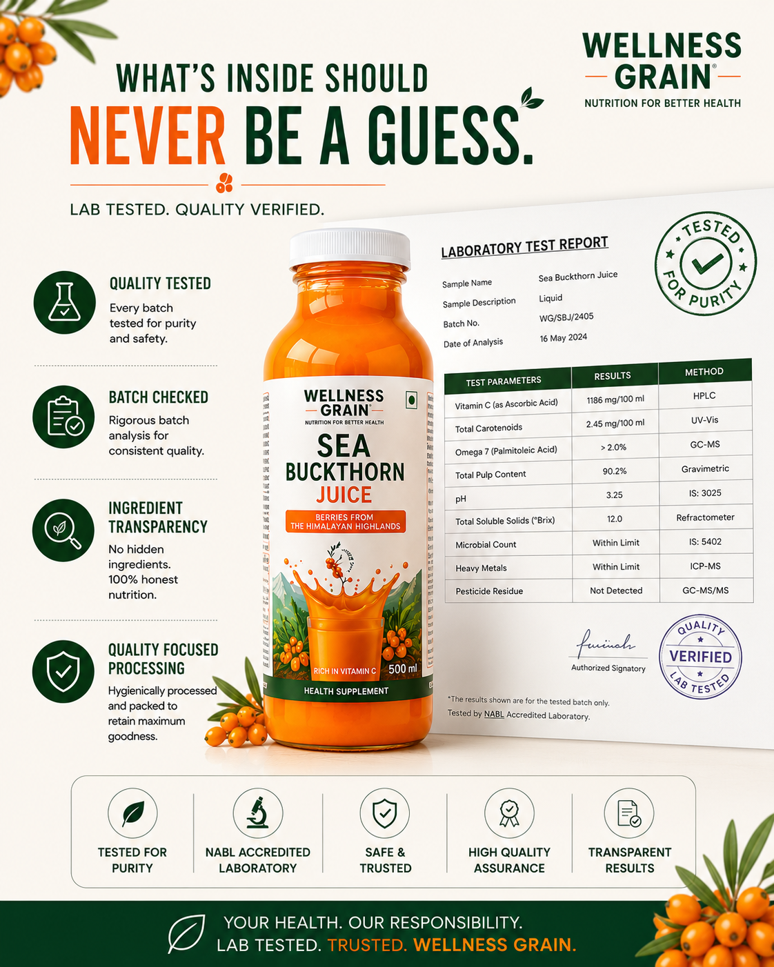 Sea Buckthorn Juice from Ladakh | Omega 3,6,7,9 & Vitamin C