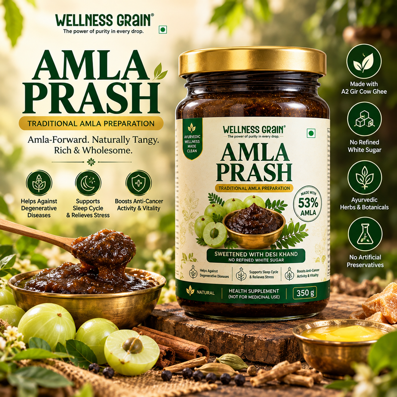 Amla Prash (350 gm) with 53% Amla, 31 Traditional Herbs & A2 Gir Cow Ghee, No Added Sugar (Buy 1 Get 1 Free )
