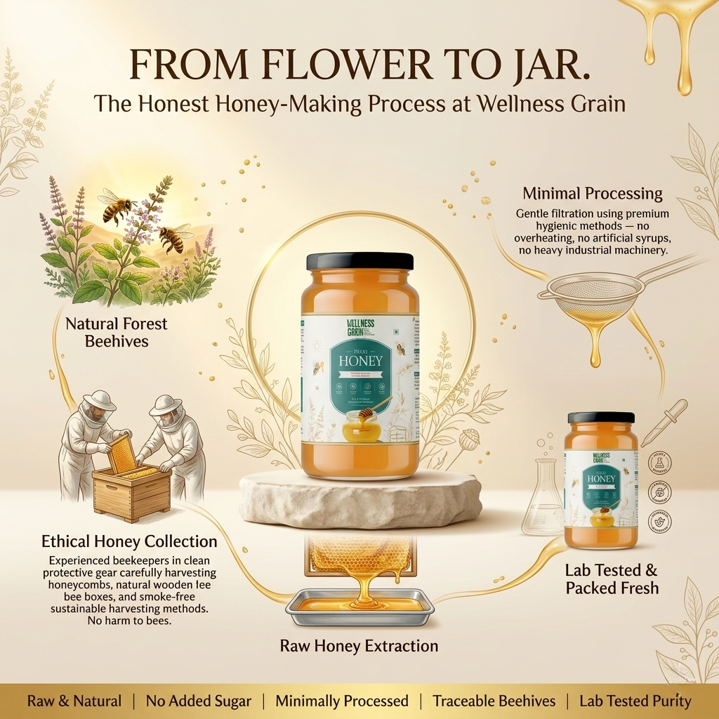 Raw Tulsi Honey – Mono-floral, Unfiltered & Cold-Extracted